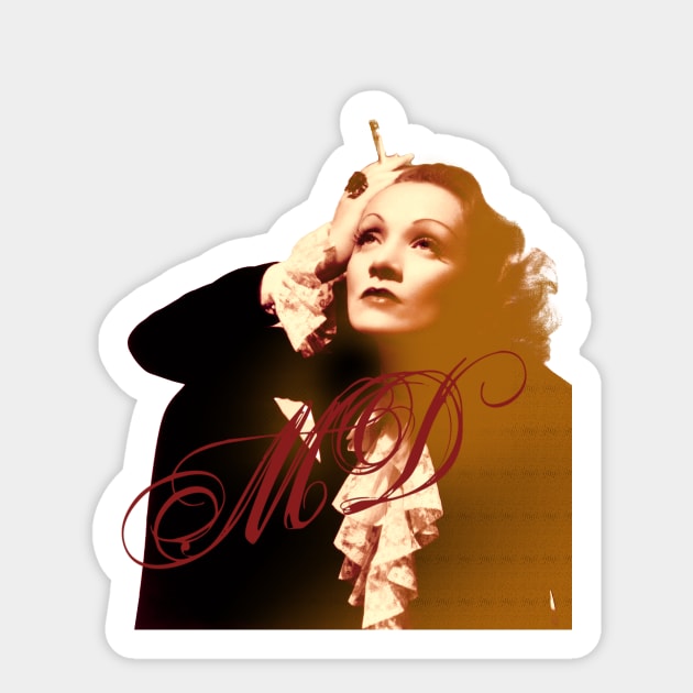 Beautiful Marlene Dietrich Sticker by Dez53